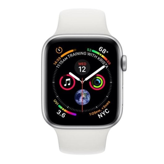 Apple Watch Series 4 GPS 40mm Aluminio Plata con Correa Deportiva Blanca