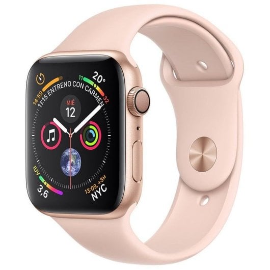 Apple Watch Series 4 GPS 40mm Retina OLED Alluminio Oro Cinturino Rosa S/M Resistente all’Acqua 50m Pulsometro