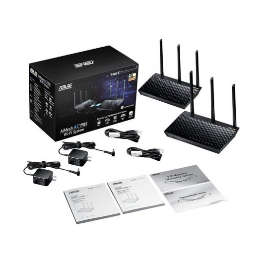 Asus RT-AC67U AiMesh Kit de Dos Router Inalámbrico Doble banda AC1900