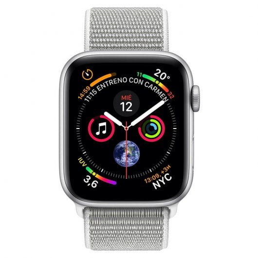 Apple Watch Series 4 GPS 44mm Aluminio Plata con Correa Loop Gris