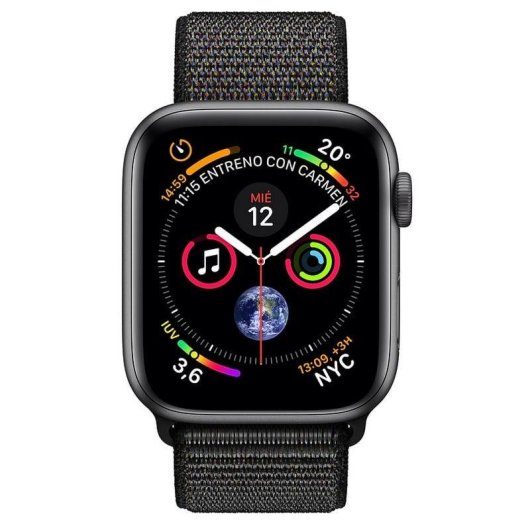 Apple Watch Series 4 GPS 44mm Aluminio Gris Espacial con Correa Loop Negra