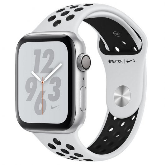 Apple Watch Nike+ Series 4 GPS 44mm Aluminio Plata con Correa Deportiva Nike Platino Puro/Negra