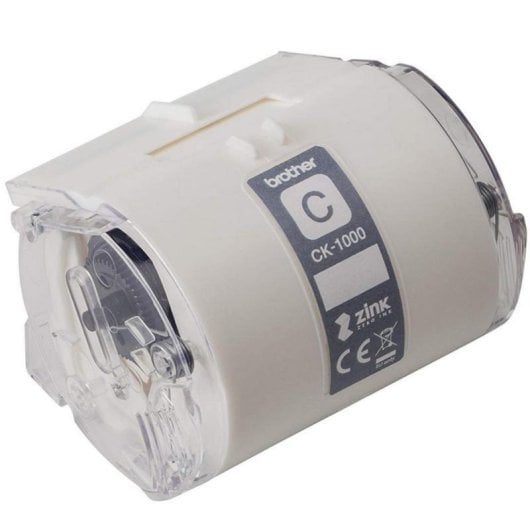 Cartucho de limpieza Brother CK-1000 para impresora térmica VC-500W, 5.5 cm, blanco
