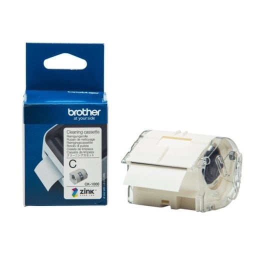 Cartucho de limpieza Brother CK-1000 para impresora térmica VC-500W, 5.5 cm, blanco