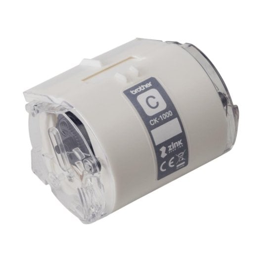 Cartucho de limpieza Brother CK-1000 para impresora térmica VC-500W, 5.5 cm, blanco