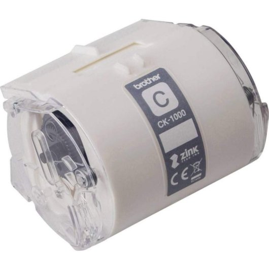 Cartucho de limpieza Brother CK-1000 para impresora térmica VC-500W, 5.5 cm, blanco