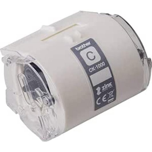 Cartucho de limpieza Brother CK-1000 para impresora térmica VC-500W, 5.5 cm, blanco