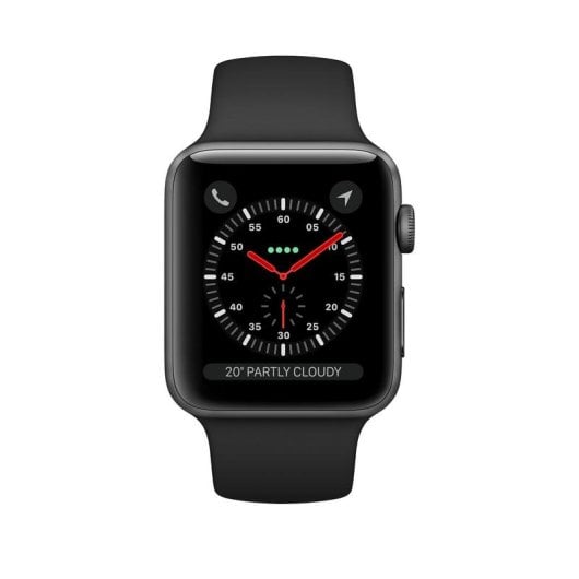 Apple Watch Series 3 GPS + Cellular 42mm Aluminio Gris Espacial Con Correa Deportiva Negra