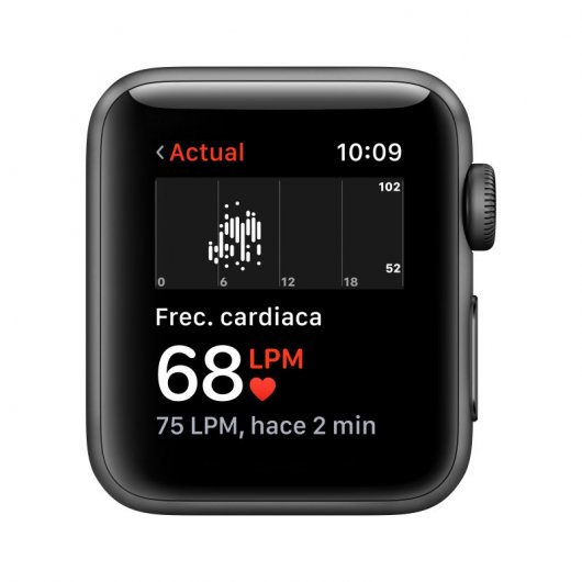 Apple Watch Series 3 GPS + Cellular 38 mm en aluminium gris sidéral avec bracelet sport noir
