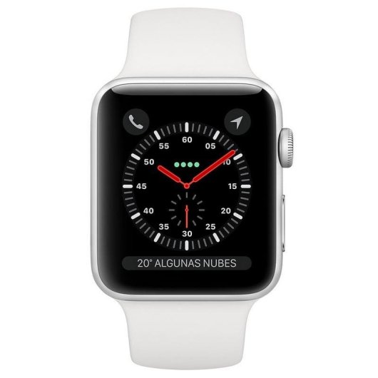 Apple Watch Series 3 GPS + Cellular 42mm Aluminio Plata Con Correa Deportiva Blanca