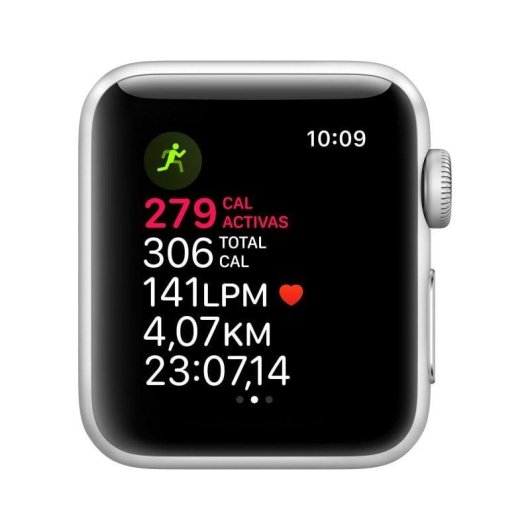 Apple Watch Series 3 GPS + Cellular 42mm Aluminio Plata Con Correa Deportiva Blanca
