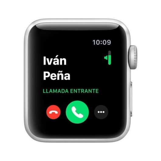 Apple Watch Series 3 GPS 42mm OLED Alluminio Argento Cinturino Bianco S/M-M/L Waterproof