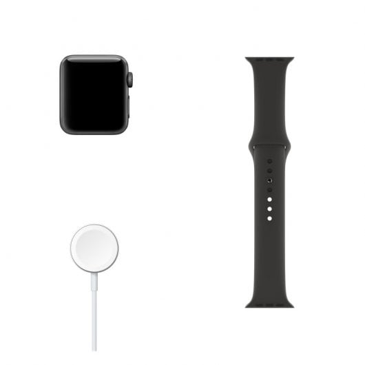 Apple Watch Series 3 GPS 38mm Aluminio Gris Espacial Con Correa Deportiva Negra