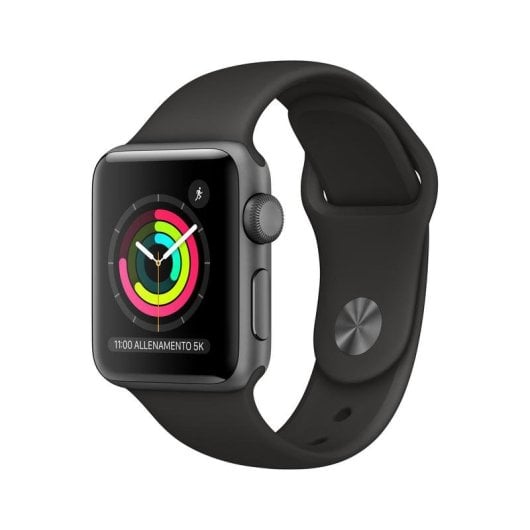 Apple Watch Series 3 GPS Bluetooth 38mm OLED Aluminium Gris Sidéral Noir S/M Étanche Pulsomètre