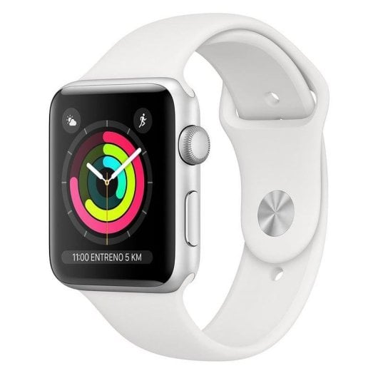 Apple Watch Series 3 GPS 38mm Aluminio Plata Con Correa Deportiva Blanca