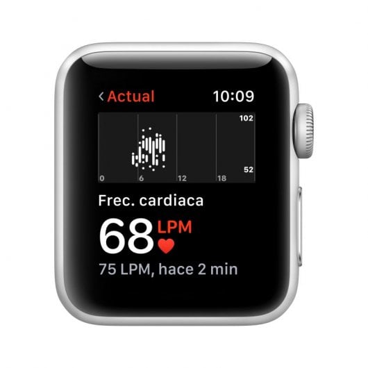 Apple Watch Series 3 GPS 38 mm Aluminium Silber mit weißem Sportarmband
