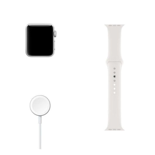Apple Watch Series 3 GPS 38mm Aluminio Plata Con Correa Deportiva Blanca