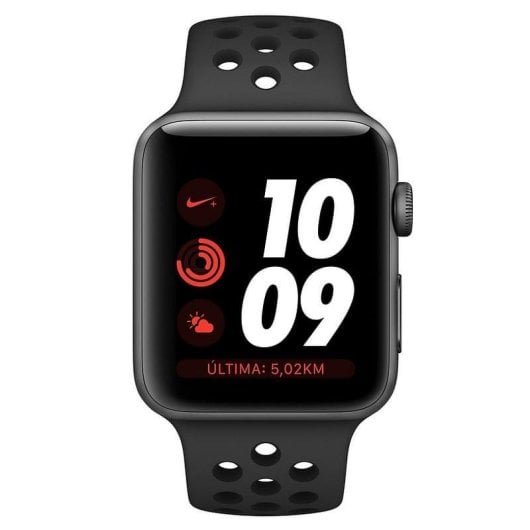 Apple Watch Nike+ Series 3 GPS Cellular 42mm Retina OLED Aluminium Gris Anthracite Étanche Pulsomètre