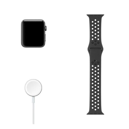 Apple Watch Nike+ Series 3 GPS Cellular 42mm Retina OLED Aluminium Gris Anthracite Étanche Pulsomètre