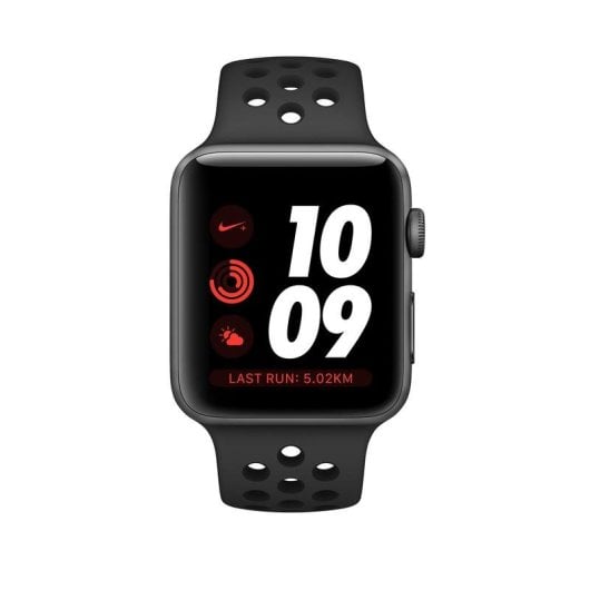 Apple Watch Nike+ Series 3 GPS Cellular 42mm Retina OLED Aluminium Gris Anthracite Étanche Pulsomètre
