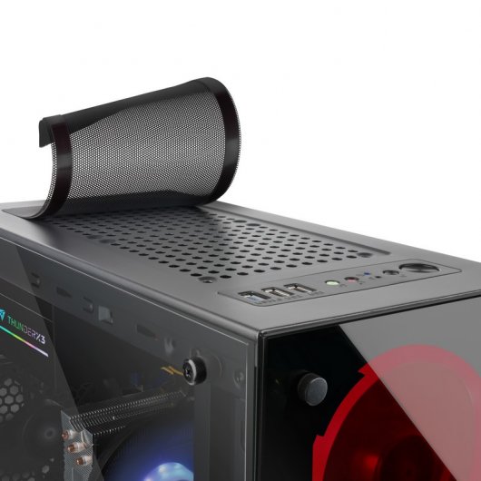 Mars Gaming MCG Red Cristal Templado USB 3.0