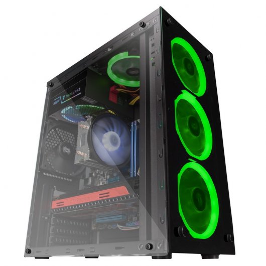 Mars Gaming MCG Green Cristal Templado USB 3.0