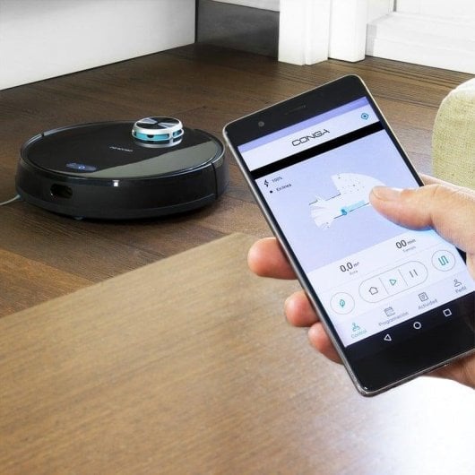 Aspirador Robô com Mopa Cecotec Conga Serie 3090 Navegação Laser 2.000 Pa APP Programável