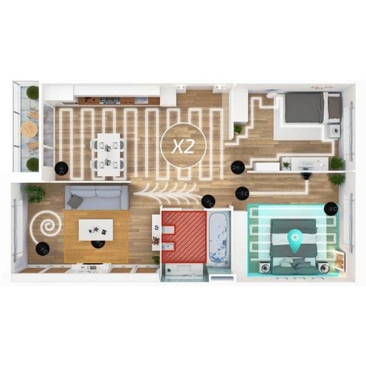 Aspirador Robô com Mopa Cecotec Conga Serie 3090 Navegação Laser 2.000 Pa APP Programável