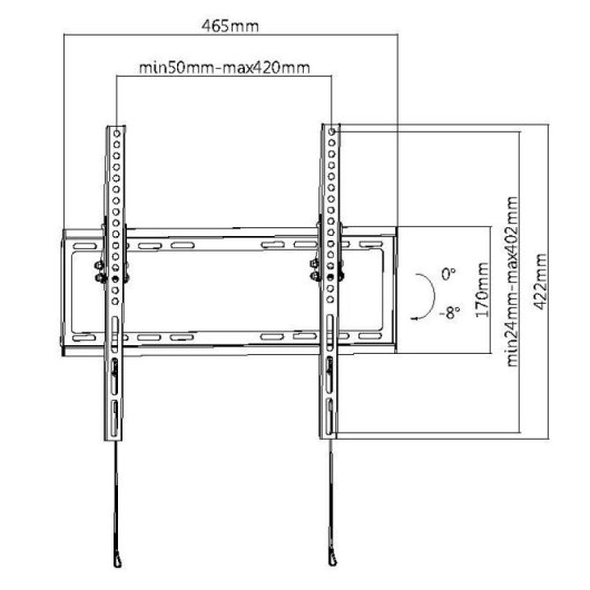 Equip Soporte de Pantalla 37"-55" Slim Inclinable VESA 400x400 Max 35Kg