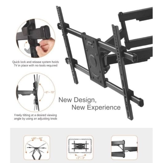 Equip Soporte de Pared para Pantalla 37"- 90" Doble Brazo VESA 816x410 Max 75Kg