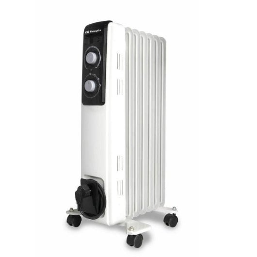Radiateur à Huile Orbegozo RF 1500 1500W 7 Éléments Blanc Transport Facile