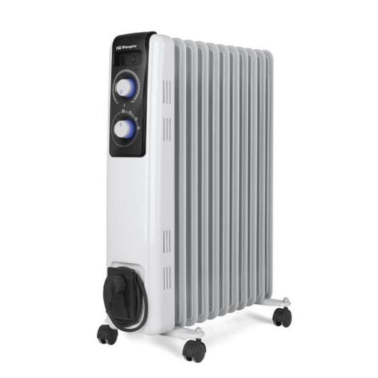 Radiateur à Huile Orbegozo RF 2500 2500W 11 Éléments Roulettes Poignée Sécurité