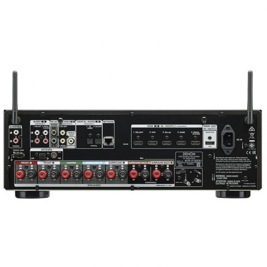 Denon AVR-X1500H Receptor AV de 7.2 Canales 4K/Dolby Vision/3D/HDR/Bluetooth