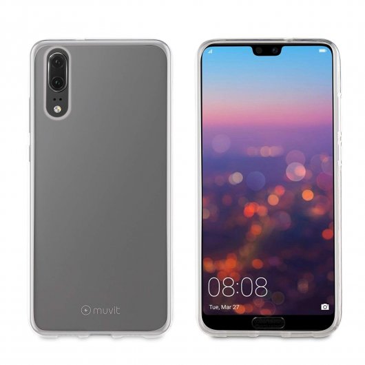 Muvit Cristal Soft Funda Transparente para Huawei P20