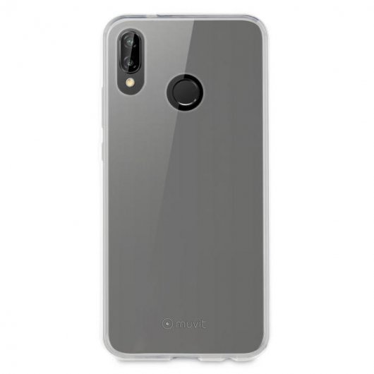 Muvit Cristal Soft Funda Transparente para Huawei P20 Lite