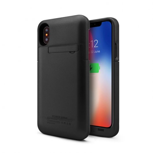 Unotec Powercase Funda Negra con Batería para iPhone X/XS