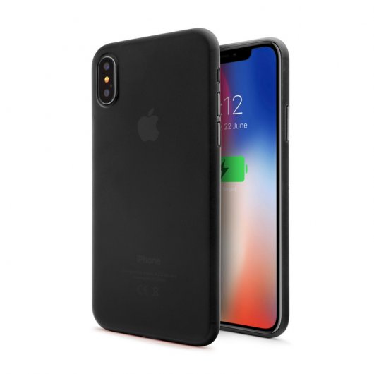 Unotec Super-Slim Funda Negra para iPhone X/XS