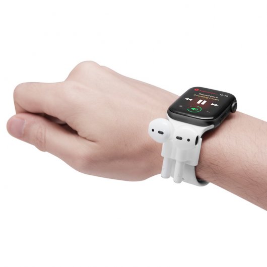 Unotec Soporte para Airpods Blanco para Apple Watch