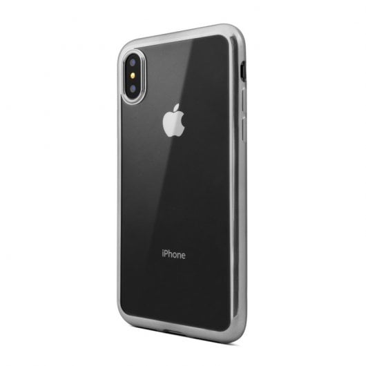 Unotec Funda TPU Gel Frame Gris para iPhone XS Max