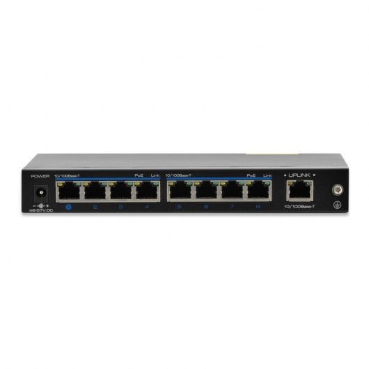 Digitus DN-95323 Switch 8 Portas 10/100 PoE VLAN + 1x UpLink