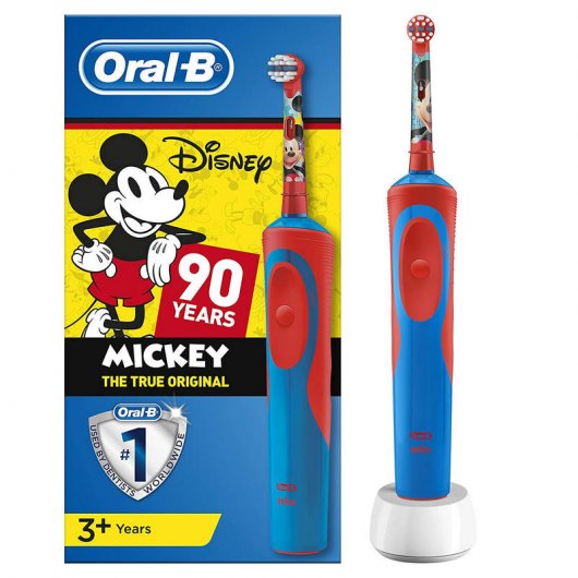 Braun Oral-B Kids Power Mickey Mouse 90º Aniversário Escova Elétrica Recarregável para Crianças