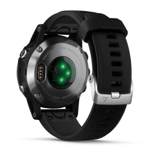 Garmin Fenix 5S Plus GPS NFC 42mm MIP Prata Caixa Prata Correa Preta M Resistente 10ATM