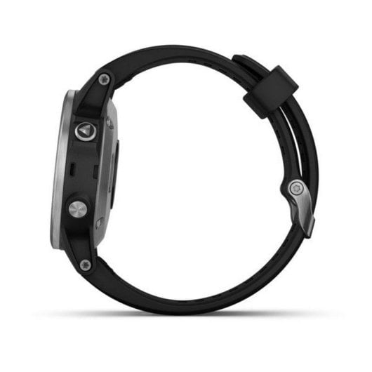 Garmin Fenix 5S Plus GPS NFC 42mm MIP Prata Caixa Prata Correa Preta M Resistente 10ATM