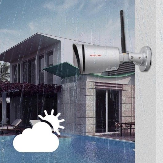 Foscam FI9800P Cámara IP de Vigilancia para Exterior HD Wifi