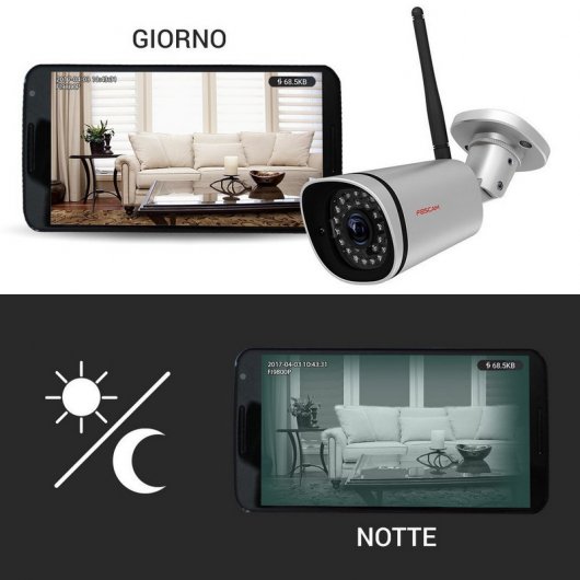 Foscam FI9800P Cámara IP de Vigilancia para Exterior HD Wifi