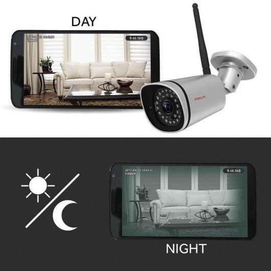 Videocamere di sorveglianza Foscam FI9900P FullHD Visione Notturna Esterna Allarme