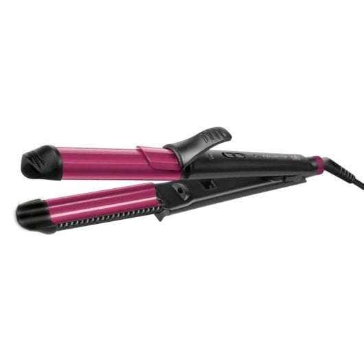 Lockenstab mit Klemme Rowenta Multistyler Fashion Stylist 3-in-1 Keramik 35mm 170-200°C 2 Stufen Ionen-Technologie Schwarz/Rosa
