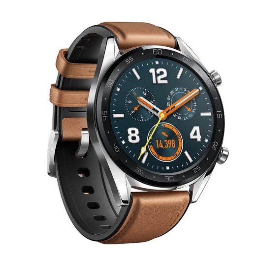 Huawei Watch GT Bluetooth GPS 46mm AMOLED Aço Inoxidável Castanho Resistente Água 5ATM