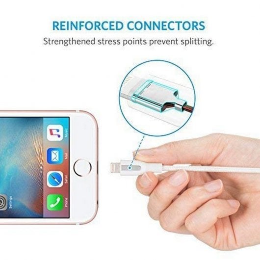 Anker PowerLine+ Lightning a USB 0.9m Blanco