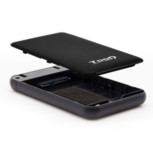 Tooq TQE-2528B, schwarzes USB 3.1 externes Gehäuse für 2,5-Zoll-SATAIII-Festplatte
